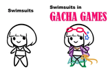 gacha swimsuit