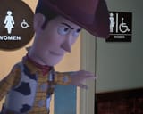 Woody holding the line
