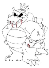 evil fucked up version of king koopa