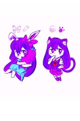 Aubrey Bunny &amp; Mari Cat @naitoshi.bsky.social‬