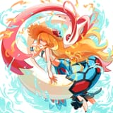 __cynthia_and_milotic_pokemon_and_1_more_drawn_by_ffccll__588ec290a24d97ba2e2eb9dbf8e0b417