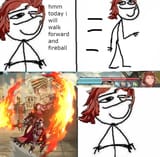 walk forward and fireball