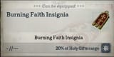 burning faith insignia