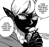 black elf talking to mini black elf
