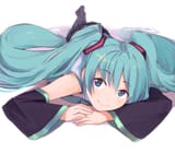 hatsune miku pleasant content neutral smile