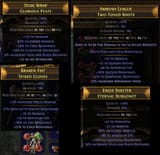 harvest shill items