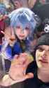 cute goat and her fan_thumb.jpg