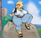 Wearing jeans