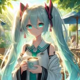hastune miku fabulous with heavenly coffee