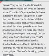 Sonic and Shadow aren&#039;t rivals