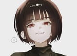 chara looking down with a smile