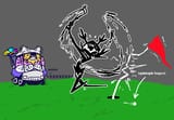 Playing golf with Asgore