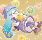 splatoon squid weird fish egg float dress weird smile