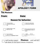 Phainon Apology Form