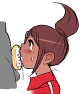 aoi enjoying a donut