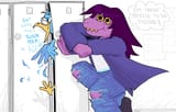 susie crushing berdly in a locker