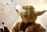 yoda smoking a blunt