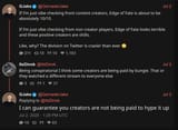 creators are not being paid to hype it up