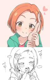 kaoru face touch
