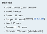 tool durability