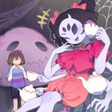 __frisk_muffet_and_muffet_s_pet_undertale_drawn_by_garasuno__decdc088e20681e4588681e30fa8afaa