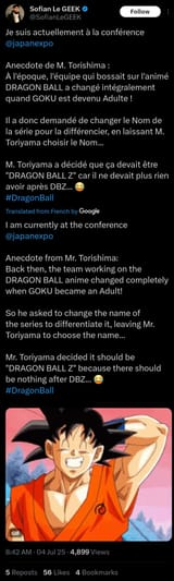 Torishima - Toriyama&#039;s idea on Z