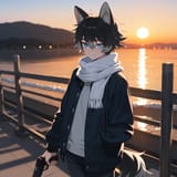 dog boy with gun