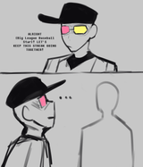 Spamton talking to batter