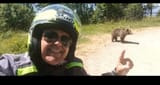 man takes selfie with bear that mauled him