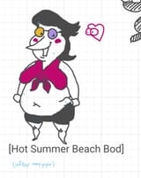 washed up spamton beach bod whiteboard