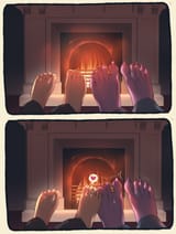 touching feet