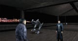 Drunk robot vomiting a city