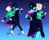 kris and ralsei dancing