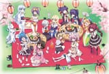 jashin all the girls having a large feast banquet food