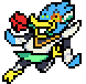 Knight in glow-in-the-dark armour