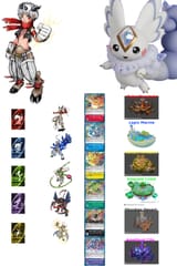 Aegiomon Gemmon cardgame protagonists