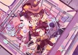 clover and fox chara in a cage