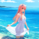 Medb at the beach