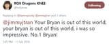 knee uses 100% of his bryan