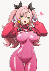 1girl, solo, Nicole demara, zenless zone zero, official art, cosplaying as Alice s-2963603929