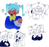 Static Miku Doodles @ENEN_XU