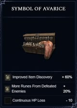 symbol of avarice effects