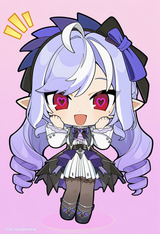 1girl, solo, vivian (zenless zone zero), zenless zone zero, official art, chibi, s-3255289174