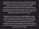 Total War anniversary showcase tease