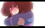 Frisk Hugs Crying Chara