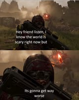 Skull admiral assuring fresh cadet