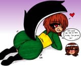 Chara has skunk tail