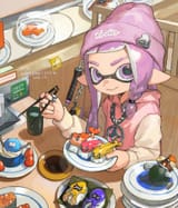 Eating some sushi