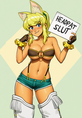 Pat her now (this is a threat)