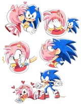 Sonic Amy suprise kiss
